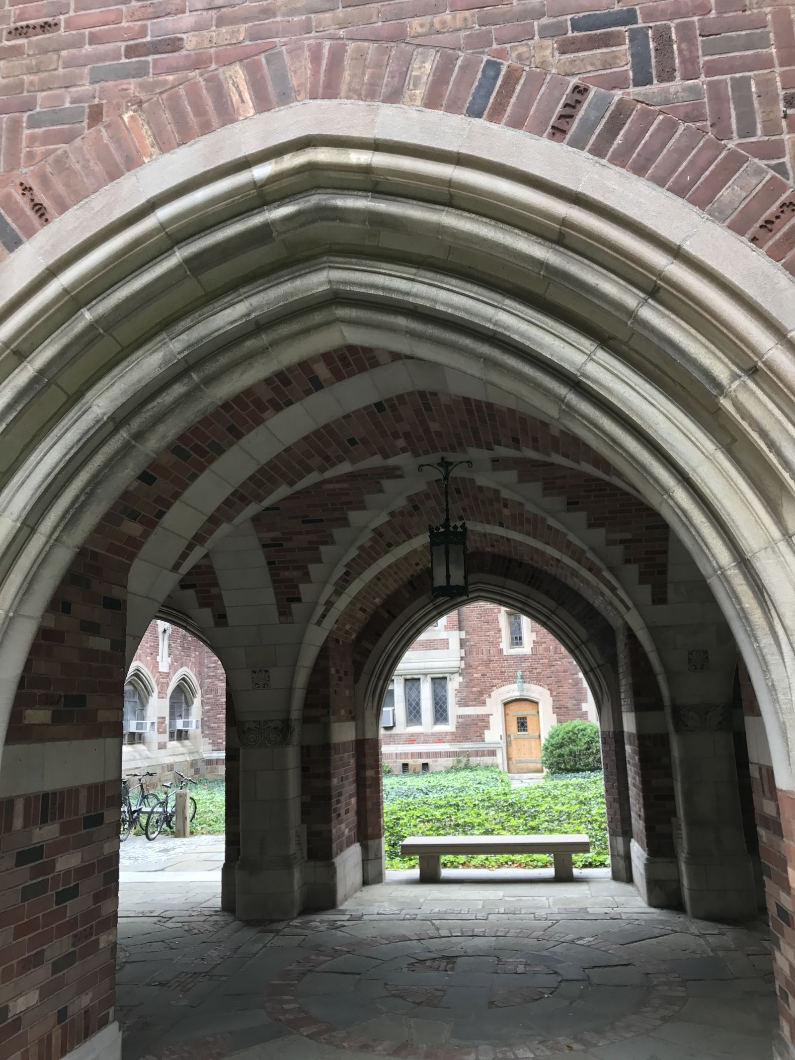 A stone archway at Yale University