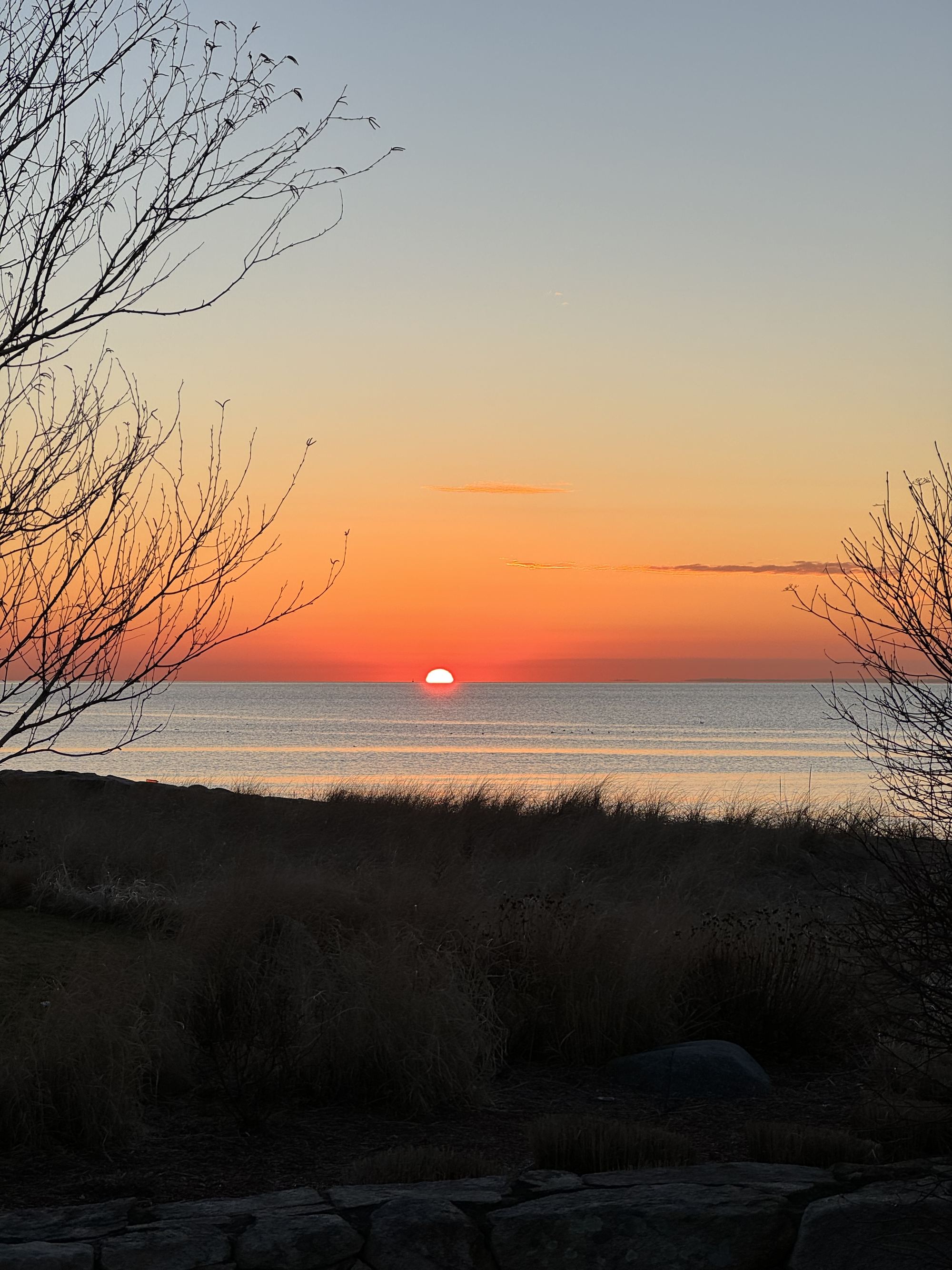 Sunrise over the water, Westport, Connecticut
